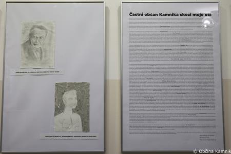 V prostorih občinske stavbe na ogled razstava literarnih in likovnih del na temo Častni občan Kamnika (48)